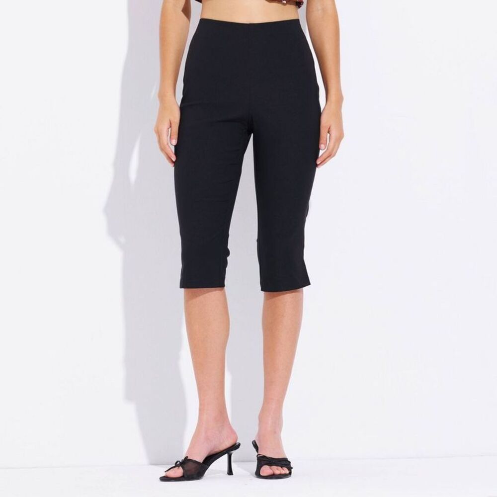 Women's High-Rise Slim Leg Capri Pants - Wild Fable Black XS
